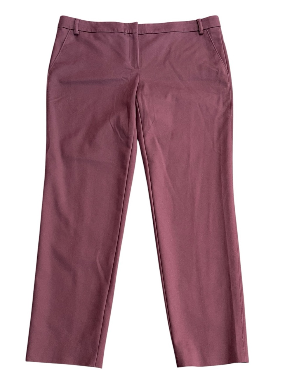 Judith & Charles Merlot Mid Rise Taper Leg Ankle Pants (12)